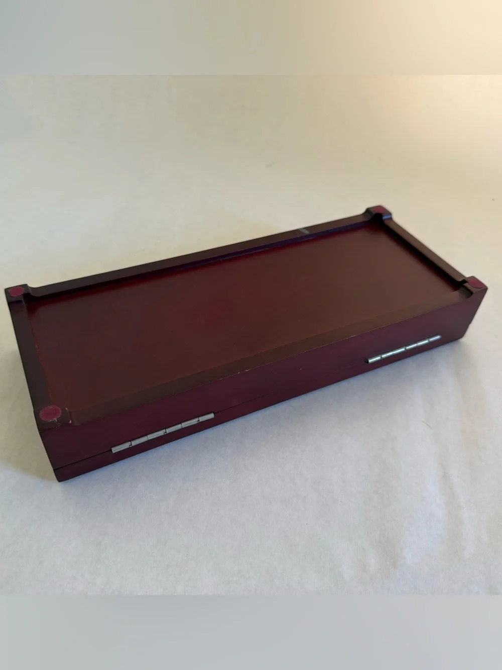 Classic Burgundy Wooden Accessory Box